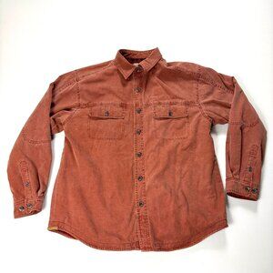 The Territory Ahead Mens Button Down Fleece Lined Aztec Shacket Sz L Southwest